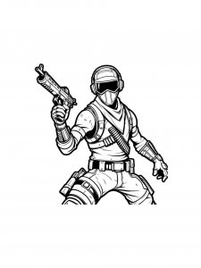 Fortnite skin coloring page