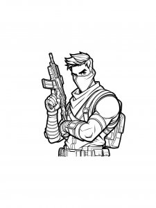Bandaged Warrior Fortnite coloring page