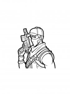 Fortnite coloring page for boys