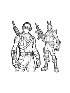 Cool Fortnite skins coloring page