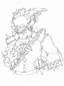 Ghost Rider coloring page 1 - Free printable