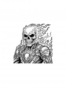 Scary Ghost Rider coloring page