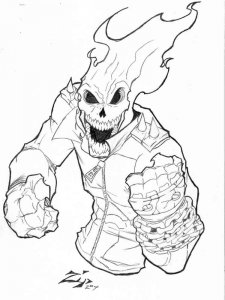Ghost Rider coloring page 9 - Free printable