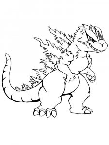 Godzilla coloring page 10 - Free printable