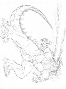 Godzilla coloring page 20 - Free printable