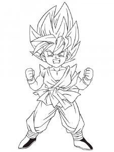 Goku coloring page 2 - Free printable