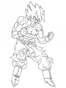Goku coloring page 4 - Free printable