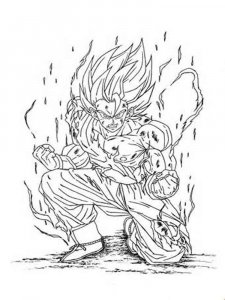 Goku coloring page 6 - Free printable