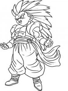 Goku coloring page 7 - Free printable