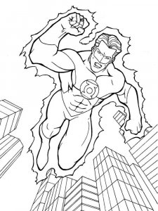 Green Lantern coloring page 5 - Free printable