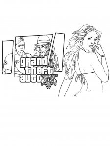 GTA Girl Coloring Page