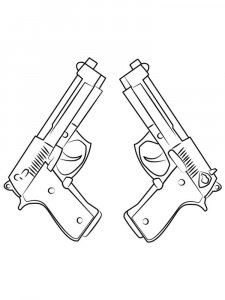 Gun coloring page 20 - Free printable