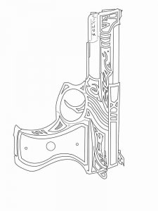 Gun coloring page 14 - Free printable