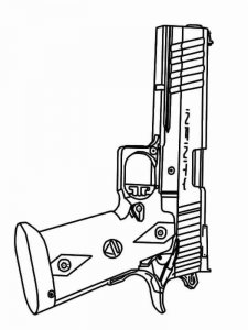 Gun coloring page 8 - Free printable