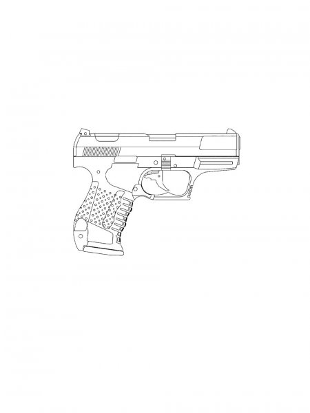 Gun coloring pages