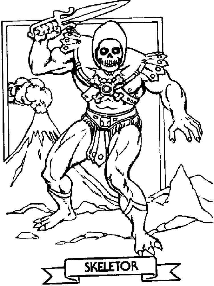 Free printable He Man coloring pages.