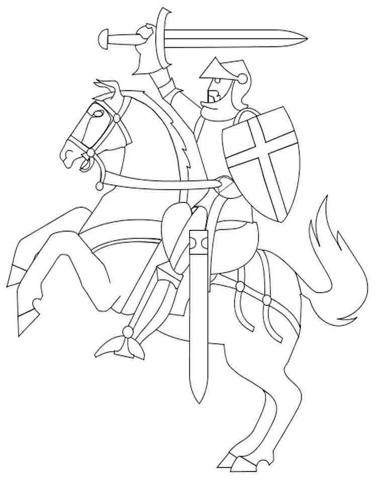 Knights coloring pages. Download and print knights coloring pages