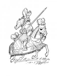 Tournament Knight Coloring Page