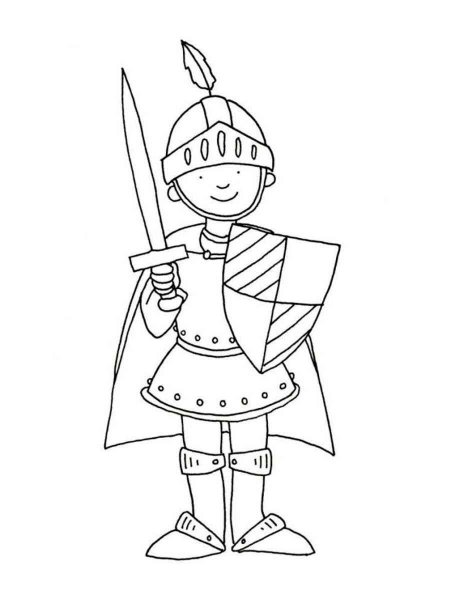 Knight coloring pages