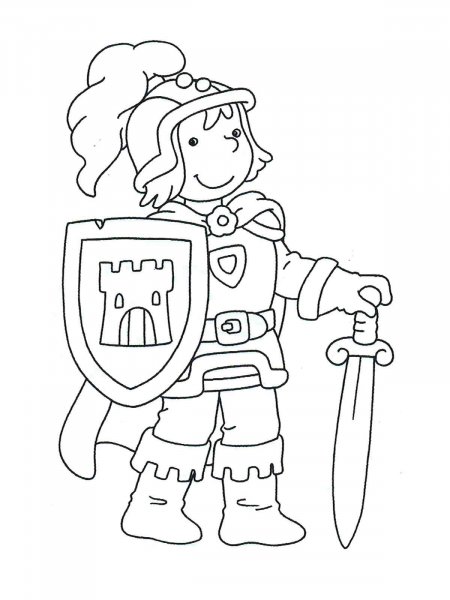 Knight coloring pages