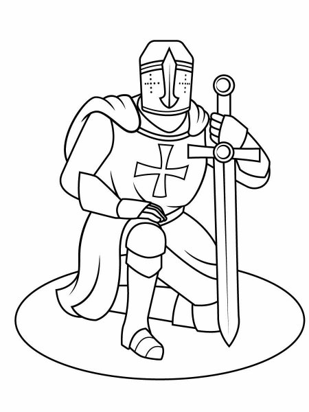 Knight coloring pages