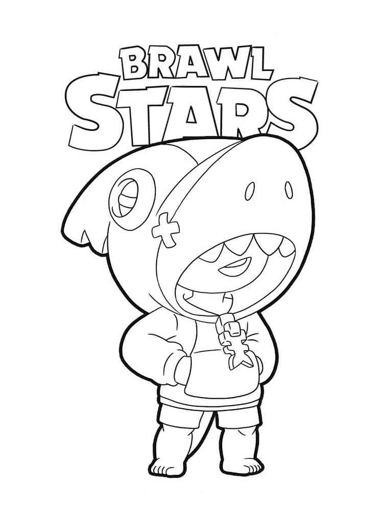 Leon Brawl Stars Coloring Pages