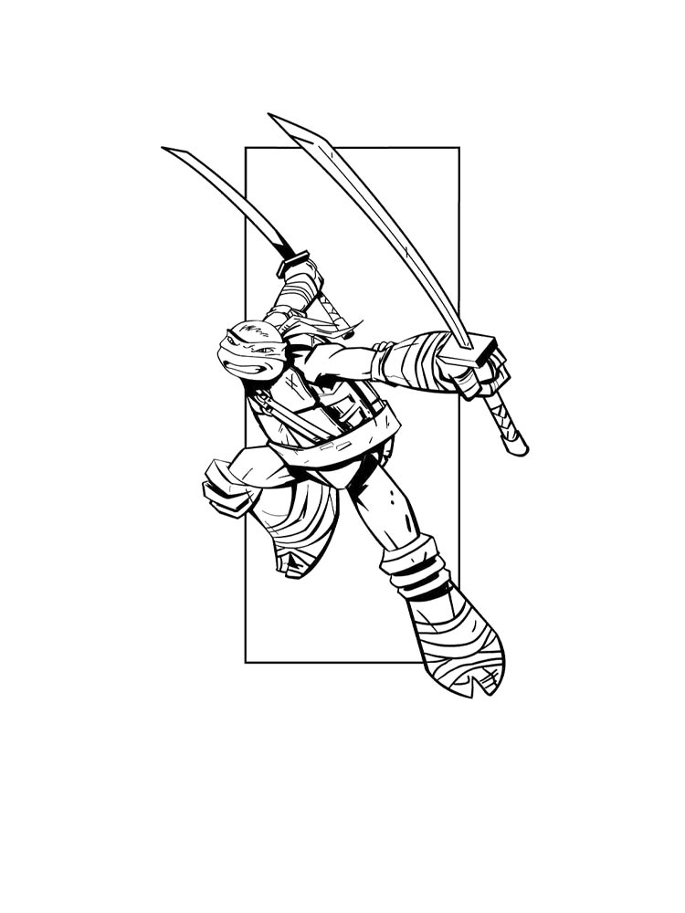Leonardo Ninja Turtles Coloring Pages