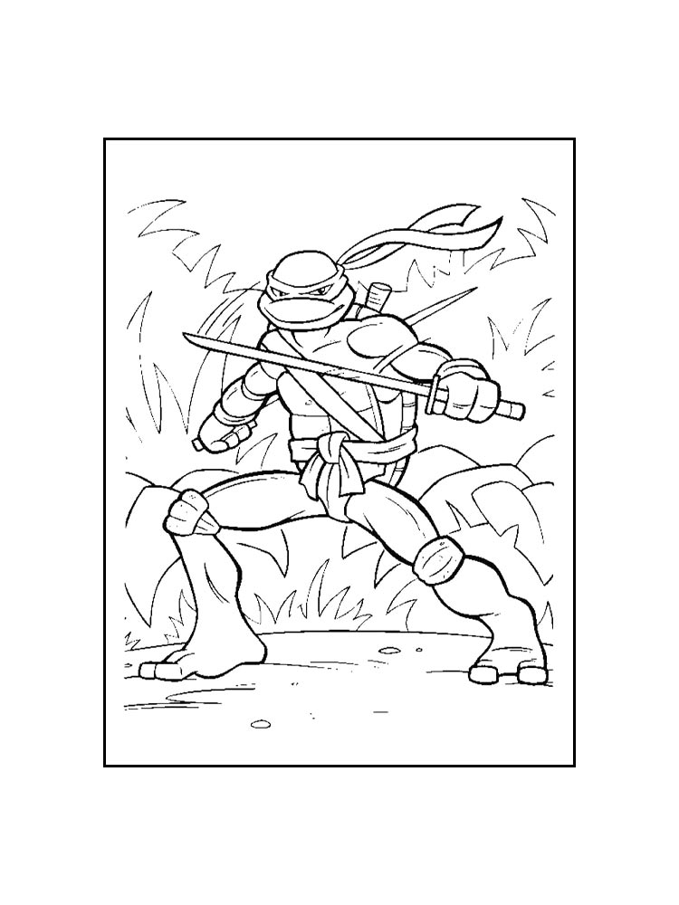 Leonardo Ninja Turtles Coloring Pages