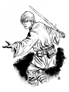 Luke Skywalker coloring page 1 - Free printable