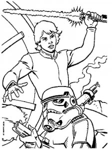 Luke Skywalker coloring page 11 - Free printable