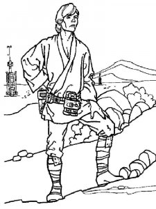 Luke Skywalker coloring page 5 - Free printable