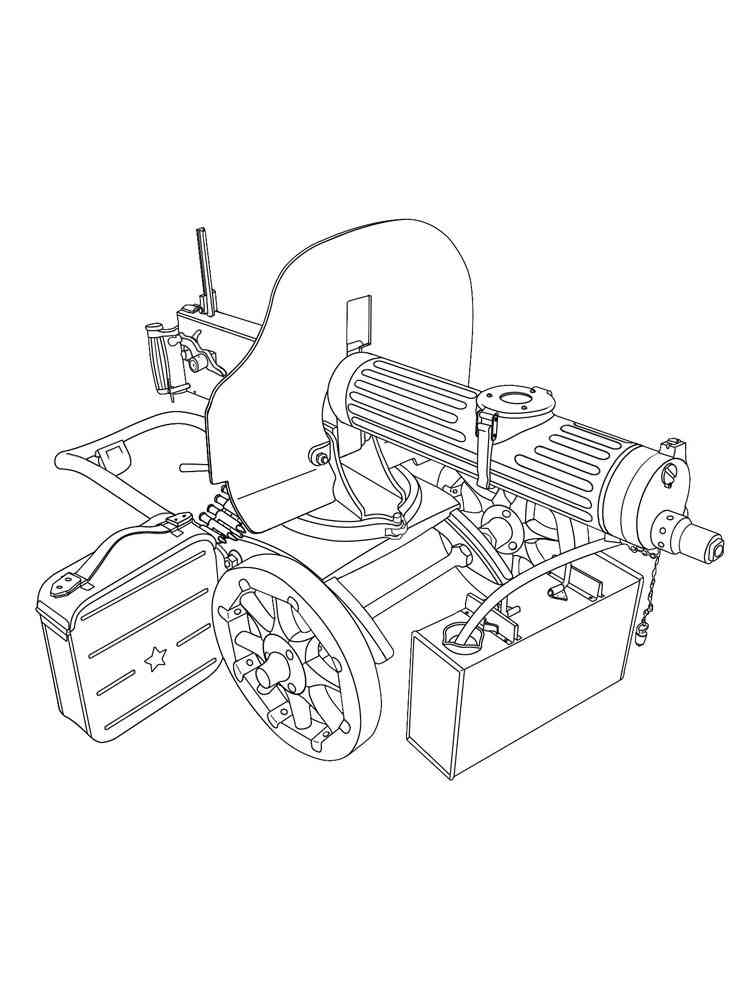 Free Machine Gun coloring pages. Download and print ...