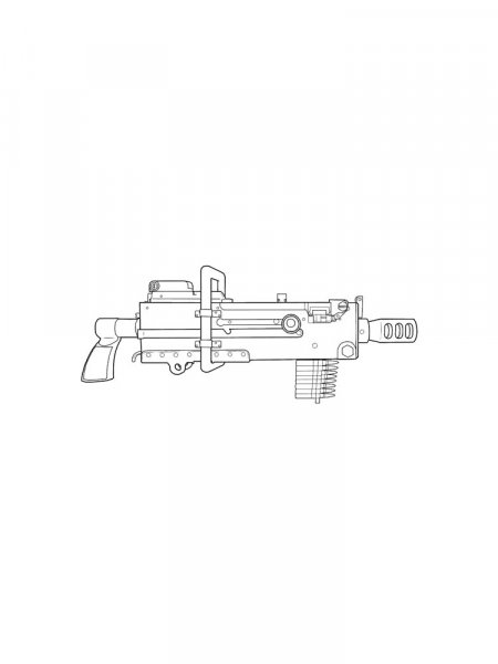 Machine Gun coloring pages