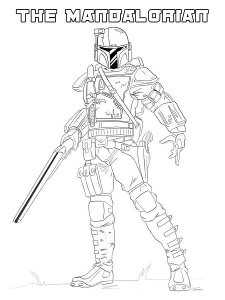 Mandalorian coloring pages