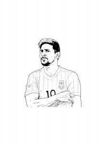 Lionel Messi in Argentina jersey Coloring Page