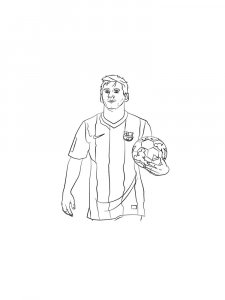 Messi Going to Training Coloring Page