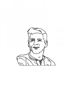Smiling Lionel Messi Coloring Page