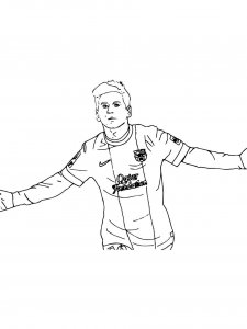 Messi Celebrating a Goal Coloring Page