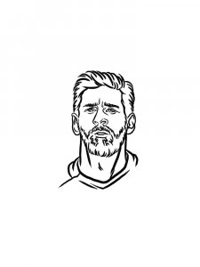 Lionel Messi Portrait Coloring Page