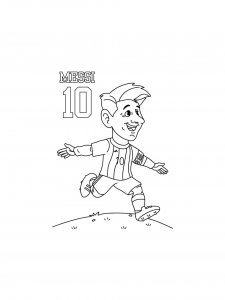 Messi Number 10 Coloring Page