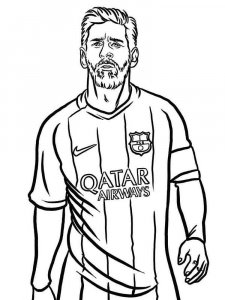 Lionel Messi coloring page 2 - Free printable