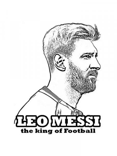 Messi coloring pages