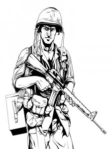 Military coloring page 10 - Free printable