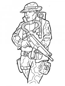 Military coloring page 26 - Free printable