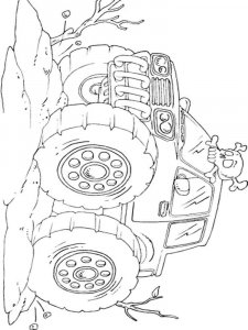 Monster Truck coloring page 2 - Free printable
