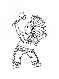 Native American coloring page 11 - Free printable