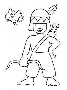 Native American coloring page 13 - Free printable