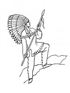 Native American coloring page 16 - Free printable