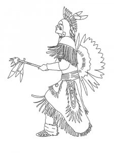 Native American coloring page 17 - Free printable