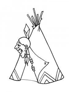 Native American coloring page 18 - Free printable